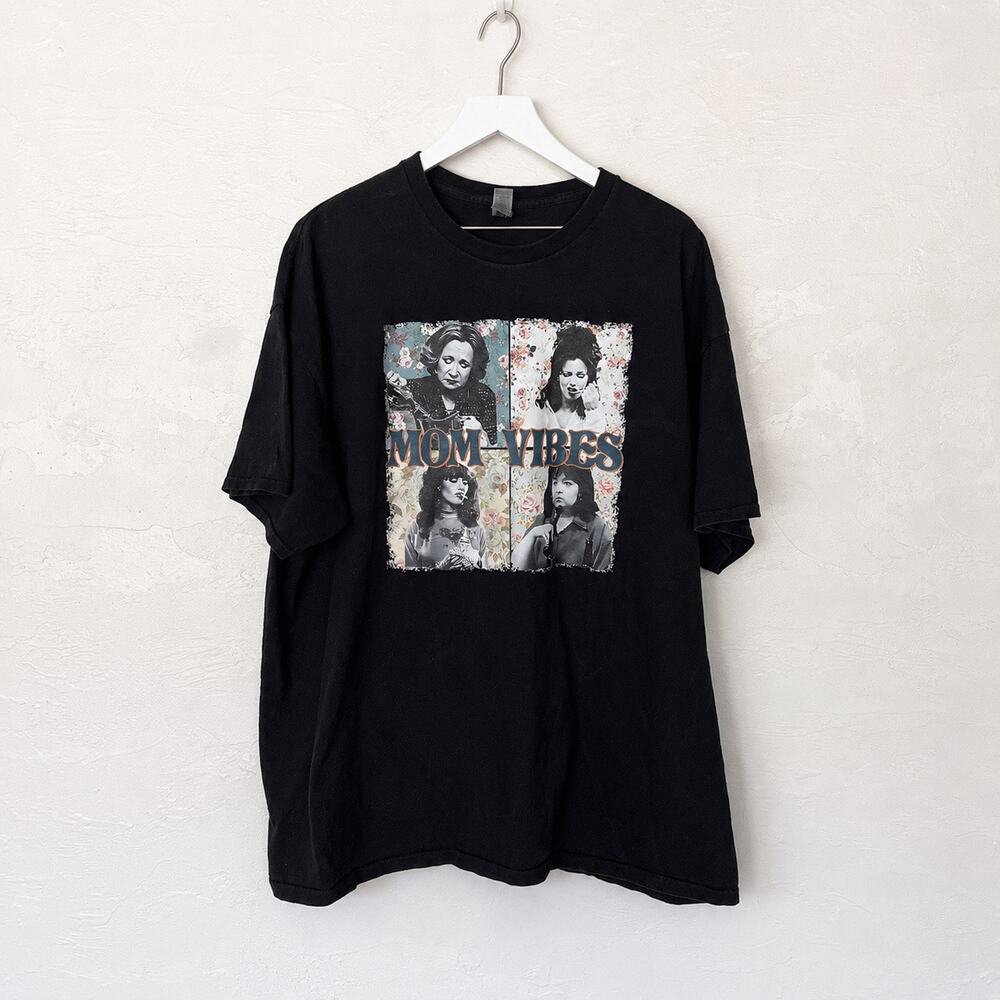90s Sitcom Mom Vibes Graphic Tee Black Oversized 2XL